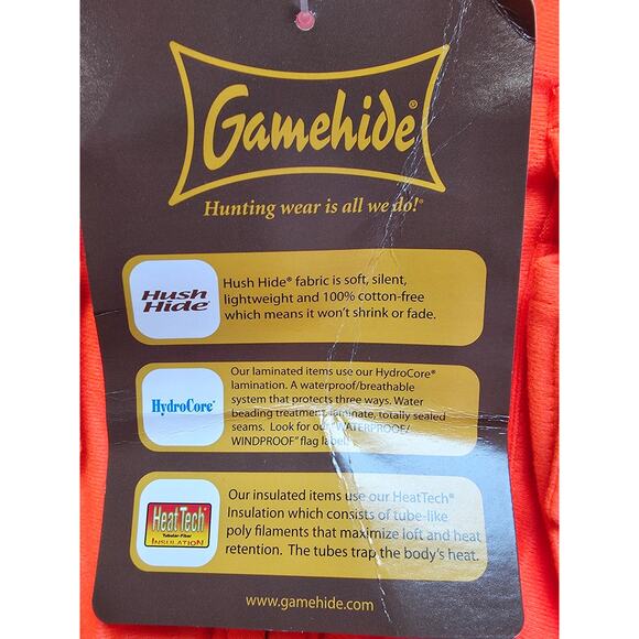 Gamehide Men's XL Blaze Orange Sneaker Big Game Hunting Vest Lightweight Hush - Picture 3 of 7